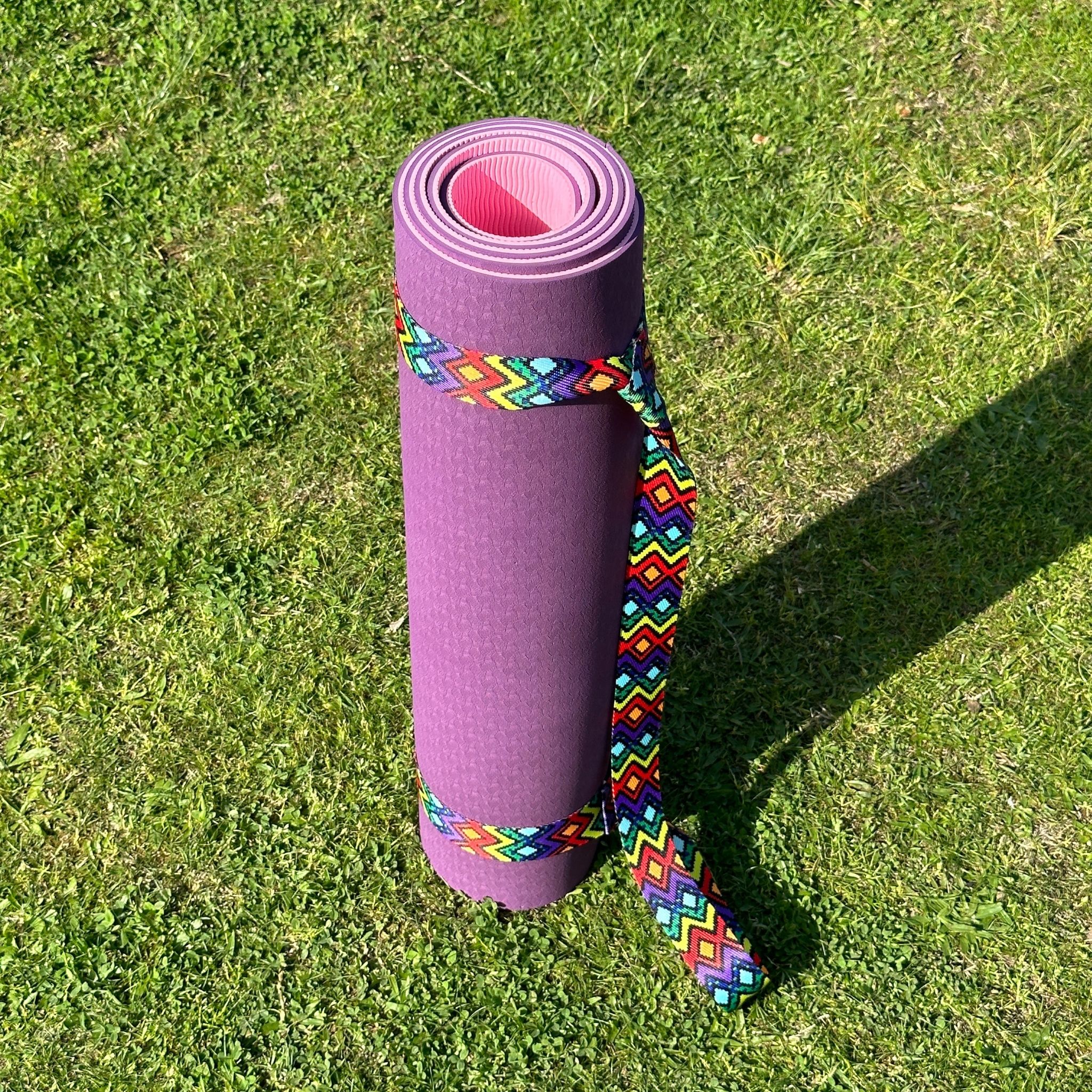 diy yoga mat strap - the neon tea party